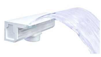 Jandy Pro Series Sheer Arc Cascade Waterfall 6" Lip | 2' Wide | Clear Lip Backfeed | 1202CSA