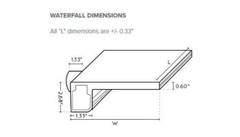 Natural Wonders 24" Arch Waterfall with 6" Lip Back Port | White | 25577-260-600