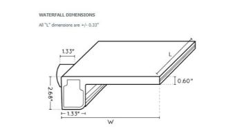 Natural Wonders 18" Arch Waterfall with 6" Lip Back Port | White | 25577-190-600