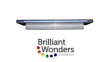 Brilliant Wonders 36" LED Waterfall Back Port | 6" Lip | 100 Ft. Cord | Gray | 25677-331-000