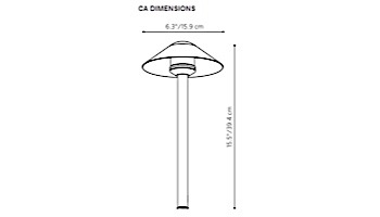 FX Luminaire CA 3 LED Pathlight | Copper Finish | 12" Riser | CA-3LED-12R-CU KIT