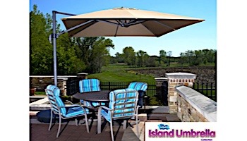 Santorini II Cantilever Umbrella | 10ft Square | Sunbrella Acrylic Beige | NU6045