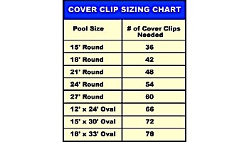 Above Ground Pool 6" Cover Clips | 10-Pack | NW135-2