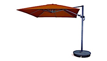 Santorini II Cantilever Umbrella | 10ft Square | Sunbrella Acrylic Terra Cotta | NU6050