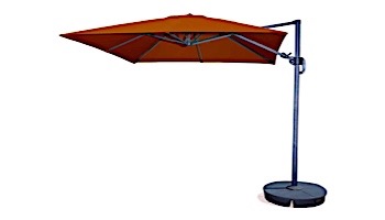 Santorini II Cantilever Umbrella | 10ft Square | Sunbrella Acrylic Terra Cotta | NU6050