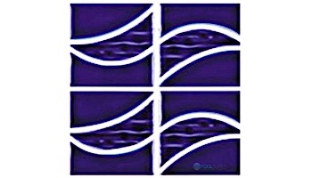 US Pool Tile Beachwave Series | Blueberry | BWV991