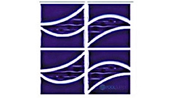US Pool Tile Beachwave Series | Blueberry | BWV991