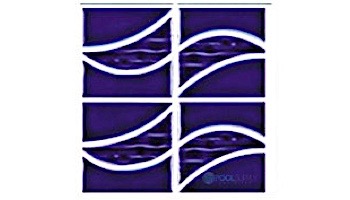 US Pool Tile Beachwave Series | Blueberry | BWV991