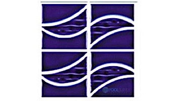 US Pool Tile Beachwave Series | Terra Blue | BWV07