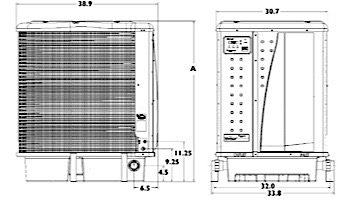 Pentair 127K BTU 230V UltraTemp 120 H/C Heat Pump |  Black | 460965