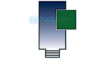 Arctic Armor 20-Year Ultra Light Solid Center End Step Safety Cover | Rectangle 16' x 32' Green | WS2064G