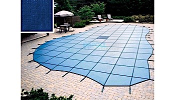 Arctic Armor 20-Year Ultra Light Solid Left End Step Safety Cover | Rectangle 20' x 40' Blue | WS2193B