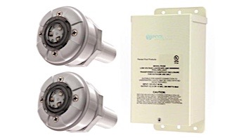 Pentair Color GloBrite Vinly Light Combo | 2 Color GloBrite 100', 300W Transformer & 2 Vinyl Niches | 620081