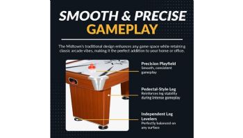 Hathaway Midtown 6-Foot Air Hockey Table with LED Scoring | Cherry Finish | NG1037 BG1037