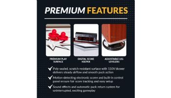 Hathaway Midtown 6-Foot Air Hockey Table with LED Scoring | Cherry Finish | NG1037 BG1037