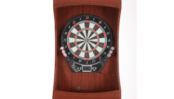 Hathaway Outlaw Free Standing Dartboard and Cabinet Set | Cherry | NG1040 BG1040