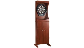 Hathaway Outlaw Electronic Dartboard and 81-in Free-Standing Cabinet | Cherry Finish | NG1040 BG1040