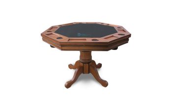 Hathaway Oak 3-In-1 Poker Table with 4 Arm Chairs | Dark Oak Finish | NG2351 BG2351