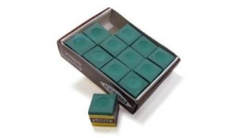 Hathaway Green Billiard Pool Cue Chalk | 12-Pack | NG2544 BG2544