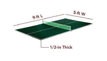 Hathaway Quick Set 9-Foot Table Tennis Conversion Top | Green | NG2323 BG2323