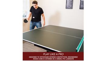 Hathaway Quick Set 9-Foot Table Tennis Conversion Top | Green | NG2323 BG2323