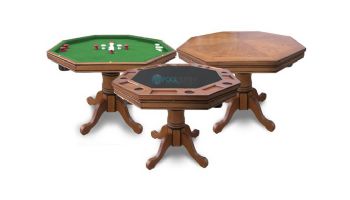 Hathaway Kingston Oak 3-In-1 Poker Table Only | Dark Oak Finish | NG2351T BG2351T