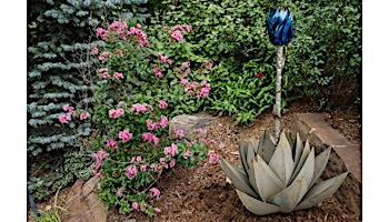 Desert Steel Blue Agave Garden with Torch | Large | 451-030VT