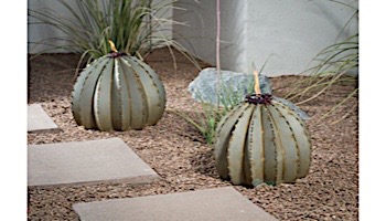 Desert Steel Golden Barrel Cactus with Torch | Small | 350-010VT