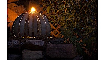 Desert Steel Golden Barrel Cactus with Torch | Small | 350-010VT