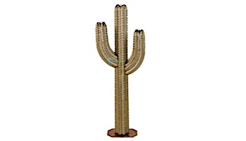 Desert Steel Saguaro Cactus with Garden Torch | 5-Foot | 150-052VT