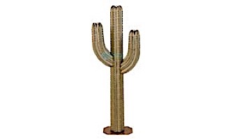 Desert Steel Saguaro Cactus with Garden Torch | 6.5-Foot | 151-062VT