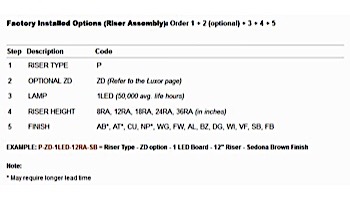 FX Luminaire BD LED Path Light | 1 LED | 36 Riser | Almond | BD1LED36RAL KIT