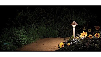 FX Luminaire BD LED Path Light | 1 LED | 18 Riser | White Wrinkle | BD1LED18RWF KIT