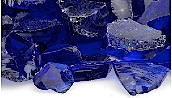 American Fireglass Small Recycled Glass Collection | Dark Blue Fire Glass | 10 Pound Jar | CG-DKBLUE-J