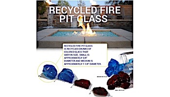 American Fireglass Small Recycled Glass Collection | Dark Blue Fire Glass | 10 Pound Jar | CG-DKBLUE-J