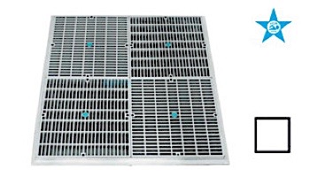 AquaStar Four 12" Square Flat Grates with Screws (VGB Series) | Dark Gray | 24NF105