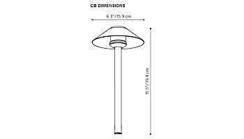 FX Luminaire CB 1 LED Path Light | Antique Bronze | 12" Riser | CB1LED12RAB KIT