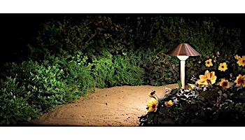 FX Luminaire CB 1 LED Path Light | Weathered Iron | 8" Riser | CB1LED8RWI KIT