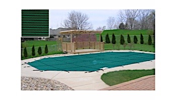 PoolTux 15-Year Royal Mesh Safety Cover | No Step Rectangle 16' x 32' Green | CSPTGME16320