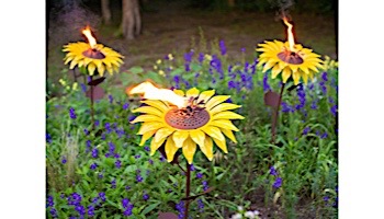 Desert Steel Sunflower Garden Torch 409-003