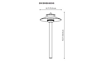FX Luminaire DM 1 LED Pathlight  | Almond Finish | 12" Riser | DM-1LED-12R-AL KIT