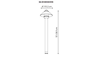 FX Luminaire EA 1 LED Path Light | Antique Tumbled | 36" Riser | EA1LED36RAT KIT