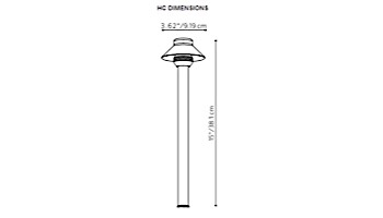 FX Luminaire HC 1 LED Pathlight  | Nickel Plate Finish | 12" Riser | HC-1LED-12R-NP KIT