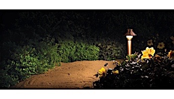 FX Luminaire HC 1 LED Pathlight  | Sedona Brown Finish | 12" Riser | HC-1LED-12R-SB KIT