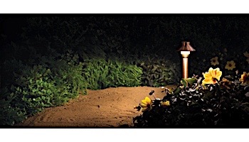 FX Luminaire HC 1 LED Path Light | White Gloss | 8" Riser | HC1LED8RWG KIT