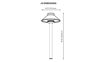 FX Luminaire JS 1 LED Path Light | Black Wrinkle | 12" Riser | JS1LED12RBF KIT