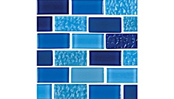 National Pool Tile Essence 1x2 Glass Tile | Imperial Blue | ES-IMPERIAL 1X2