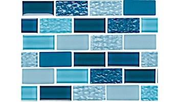 National Pool Tile Essence 1x2 Glass Tile | Imperial Blue | ES-IMPERIAL 1X2