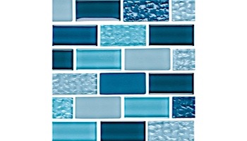 National Pool Tile Essence 1x2 Glass Tile | Imperial Blue | ES-IMPERIAL 1X2