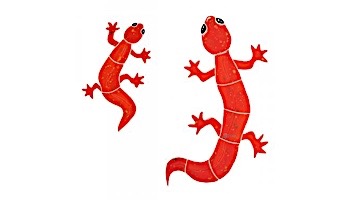 Artistry In Mosaics Gecko Red Mosaic | Baby - 3" x 6" | GECREDB